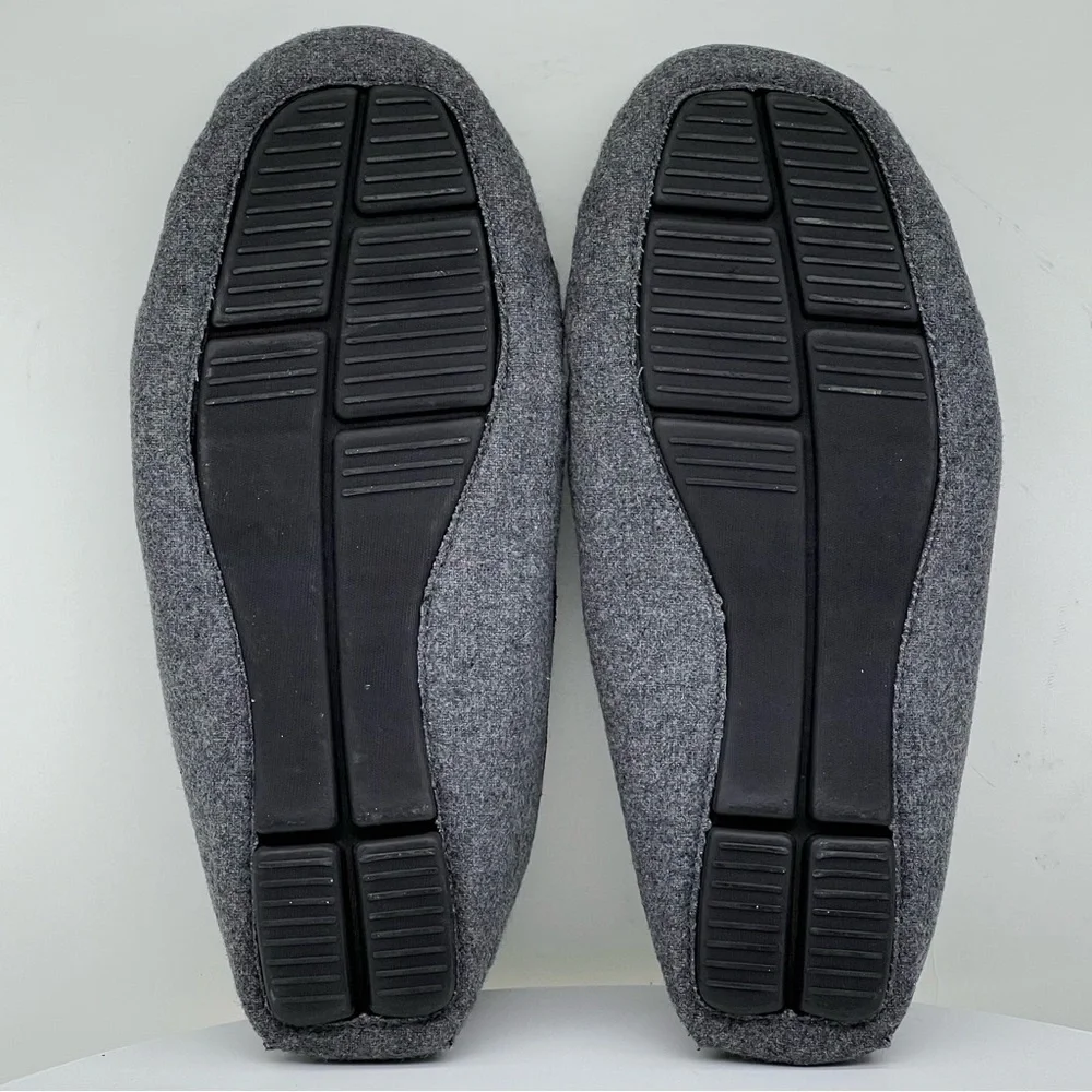 Steve Madden Loafers House Shoes Slippers Faux Fur Slip On Grey Lounge Comfy 10